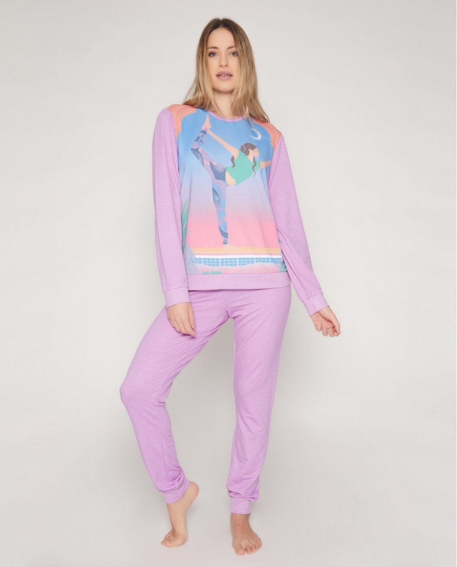 SANTORO GORJUSS Pijama Manga Larga Relax para Mujer MALVA