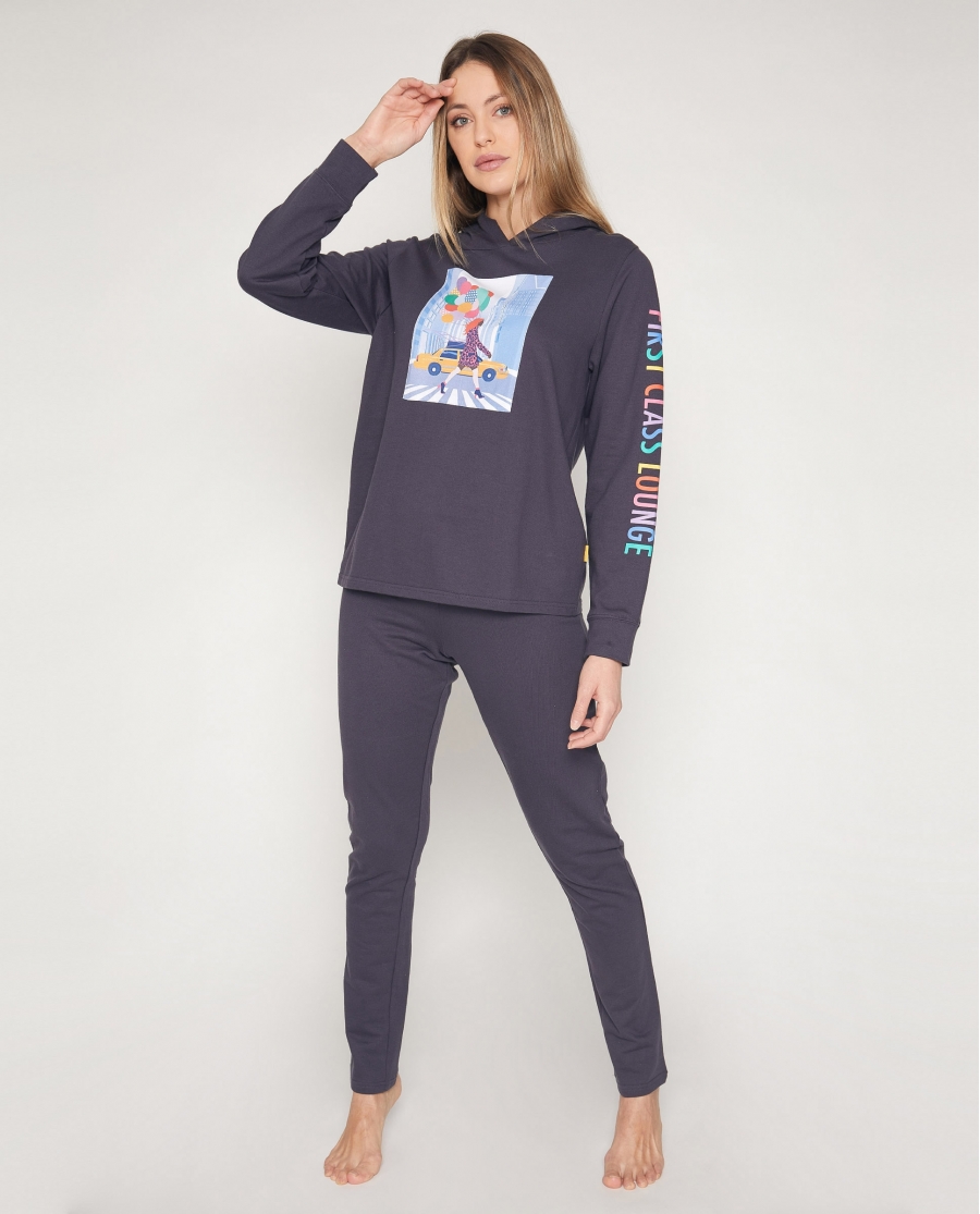 SANTORO GORJUSS Pijama Manga Larga Birthday Boss para Mujer MARENGO