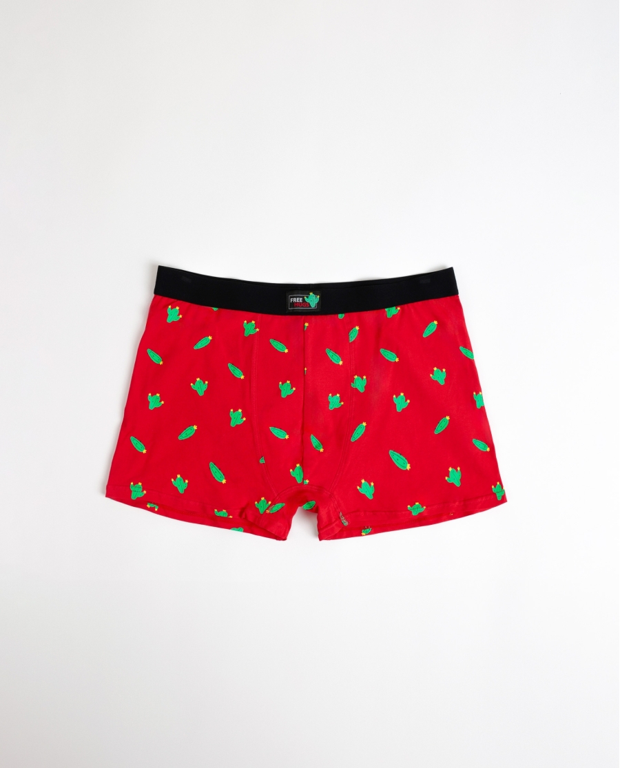 ADMAS Calzoncillo/Boxer Free Hugs para Hombre, (Caja 12 unidades) ROJO