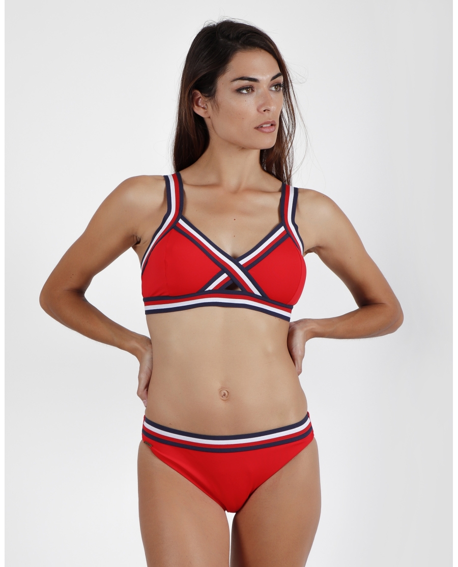 ADMAS Bikini Copa Sport Beach para Mujer ROJO