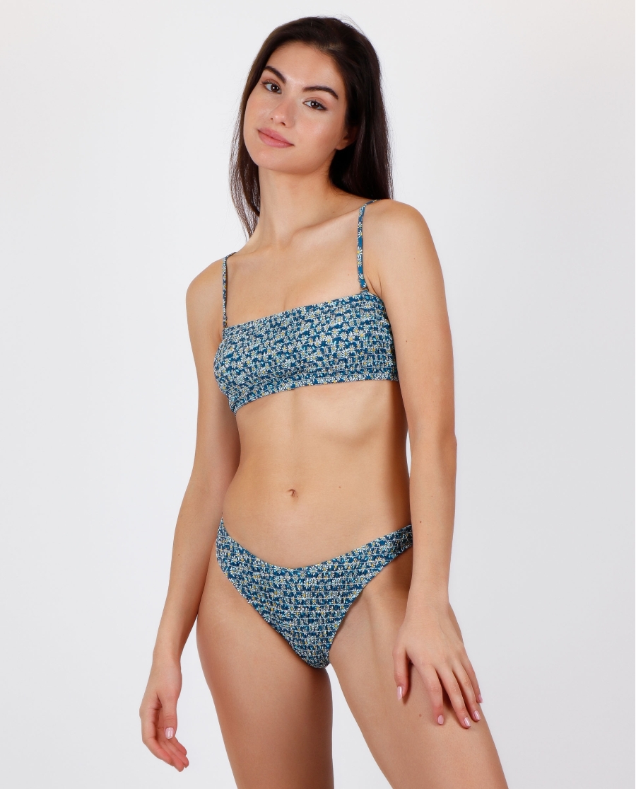 ADMAS Bikini Bandeau Daisy para Mujer AZUL