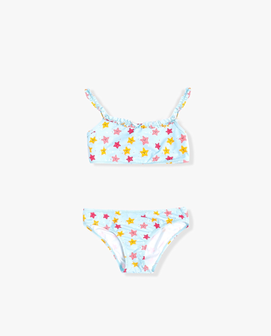 MR WONDERFUL Bikini Top Estrellas para Niña AZUL