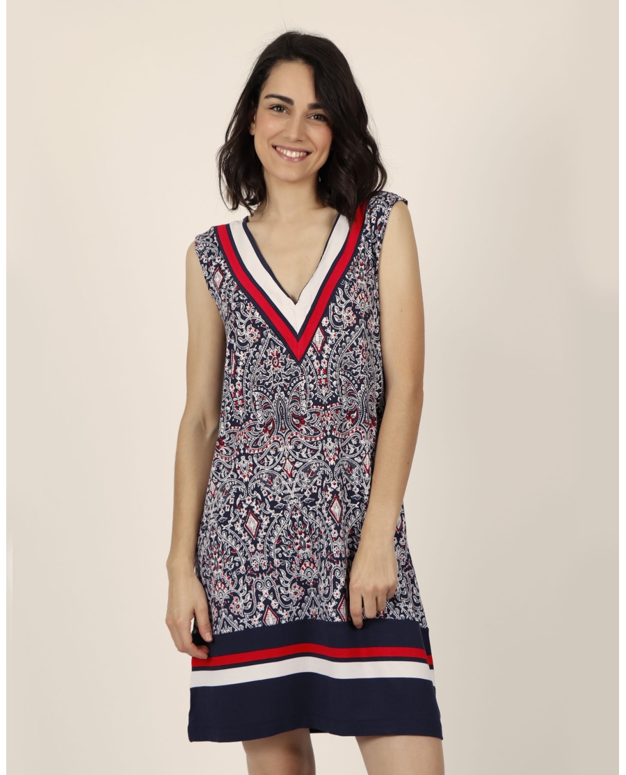 ADMAS Vestido Sin Mangas Navy Style para Mujer MARINO
