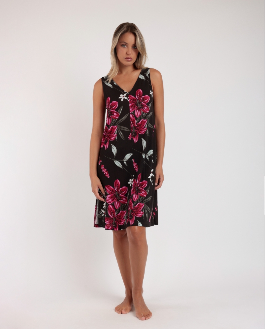 ADMAS Vestido Sin Mangas Shiny Braid para Mujer CHOCOLATE