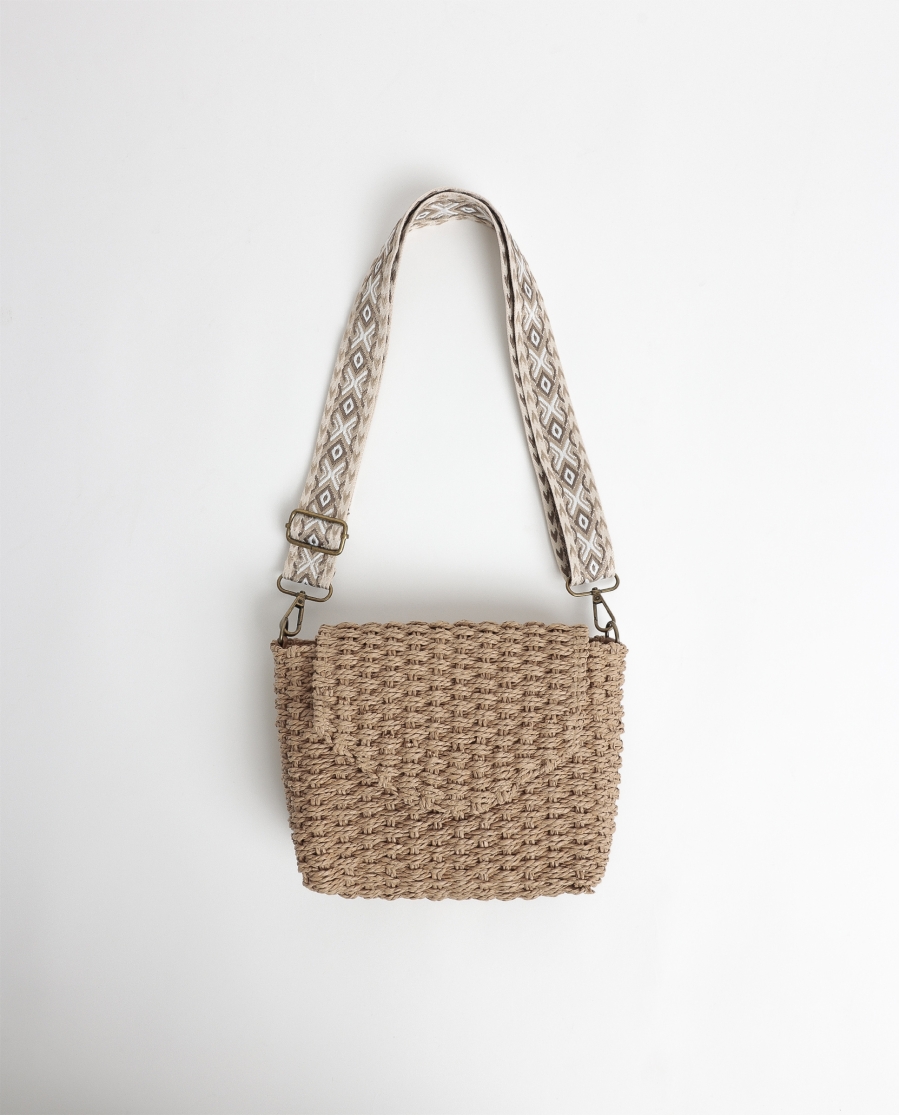 ADMAS Bolso Playa Asa Cenefa para Mujer MARRON