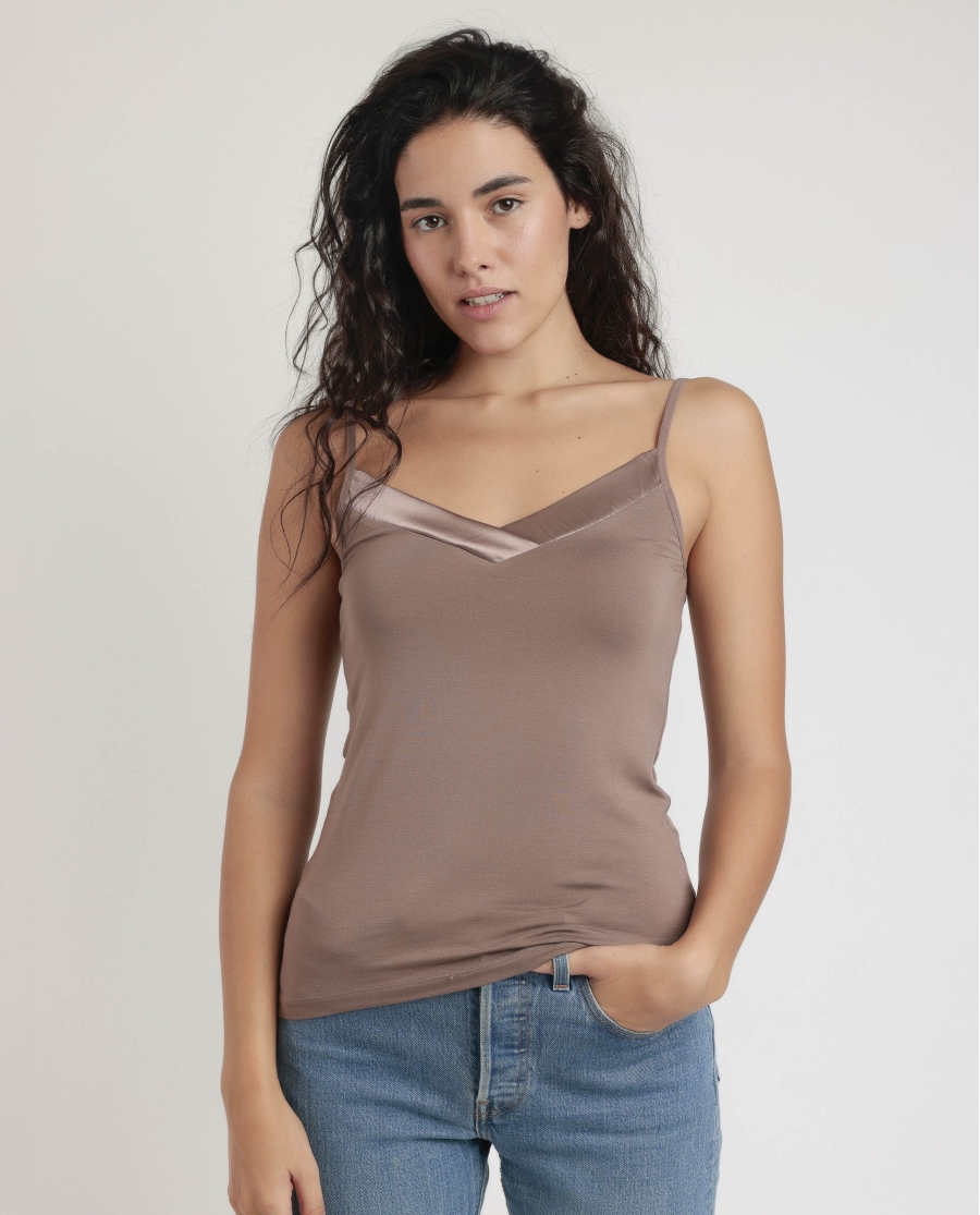 ADMAS Camiseta Tirante Escote Raso para Mujer VISON
