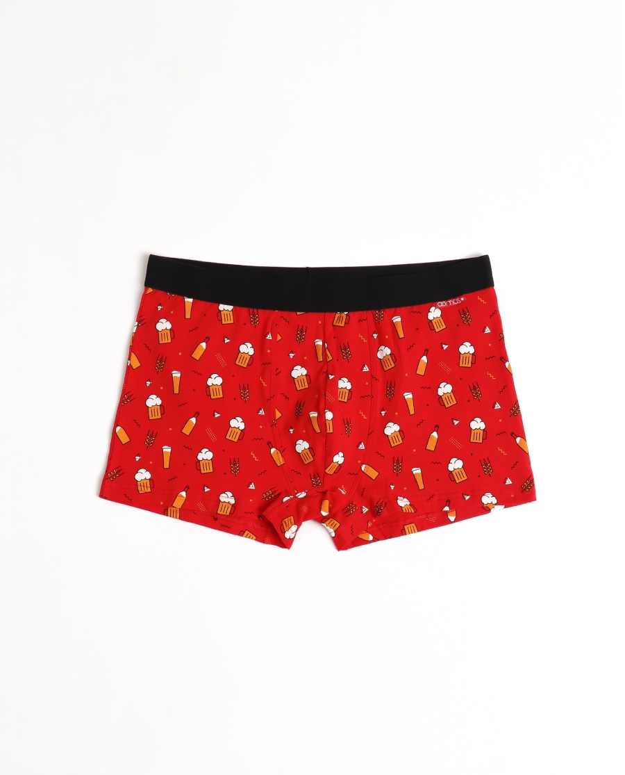 ADMAS Calzoncillo/Boxer Cerveza Bote Metal Regalo para Hombre ROJO