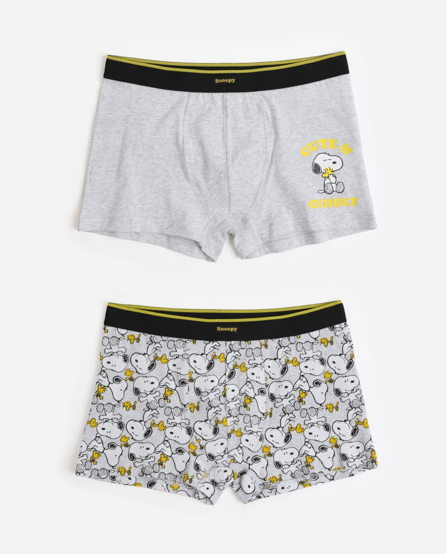 PEANUTS Calzoncillo/Bóxer Cute & Cuddly para Hombre, (Caja de 2 unidades) PACK FANTASIA