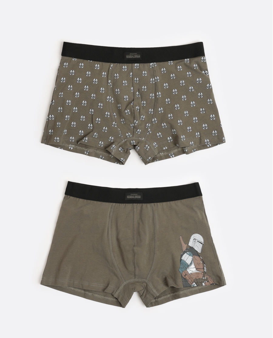 STAR WARS MANDALORIAN Calzoncillo/Bóxer Mando para Hombre, (Caja de 2 unidades) PACK FANTASIA