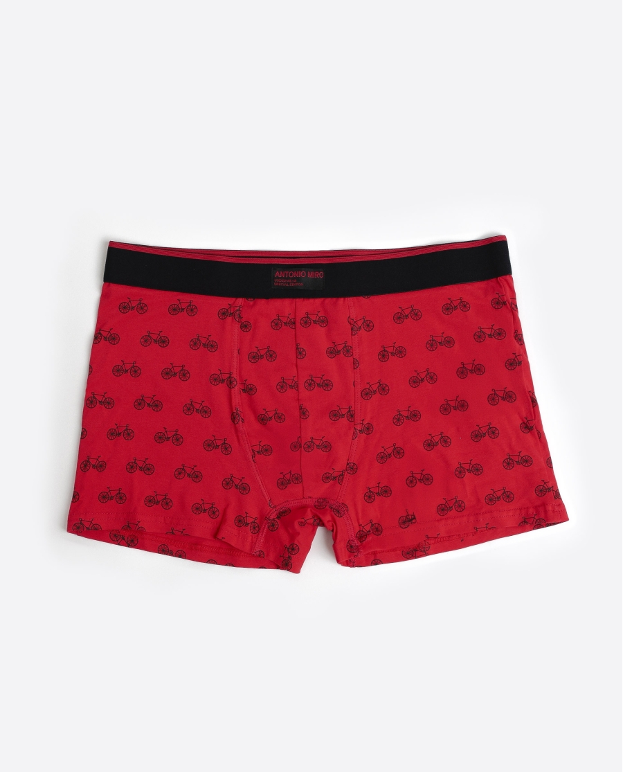 ANTONIO MIRO Calzoncillo/Boxer Bike World Caja Metal Regalo para Hombre, (Caja 12 unidades) ROJO