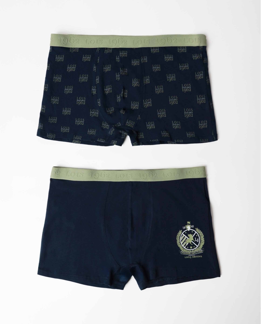 LOIS Calzoncillo/Boxer Escudo para Hombre, (Caja de 2 unidades) PACK FANTASIA