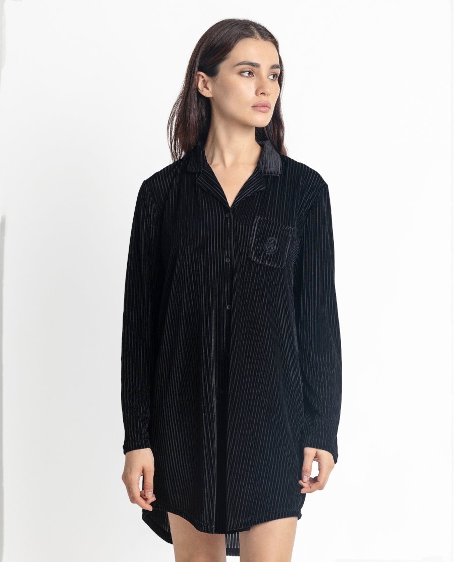 ADMAS CLASSIC Camisola Manga Larga Elegant Stripes para Mujer NEGRO