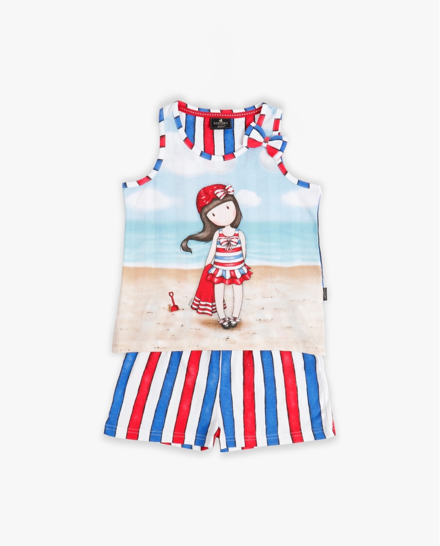 SANTORO GORJUSS Pijama Sin Mangas Beach Belle para Niña AZUL