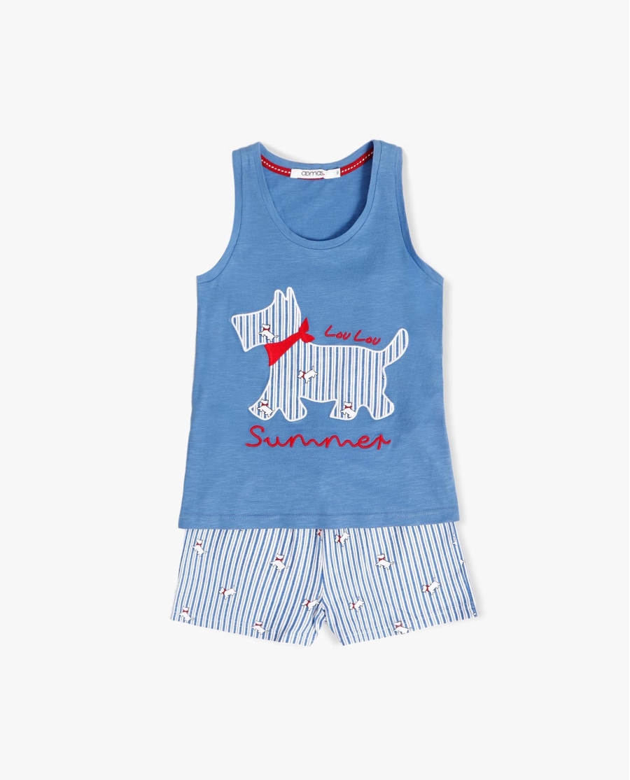 ADMAS Pijama Sin Mangas Lou Lou Summer para Niña AZUL