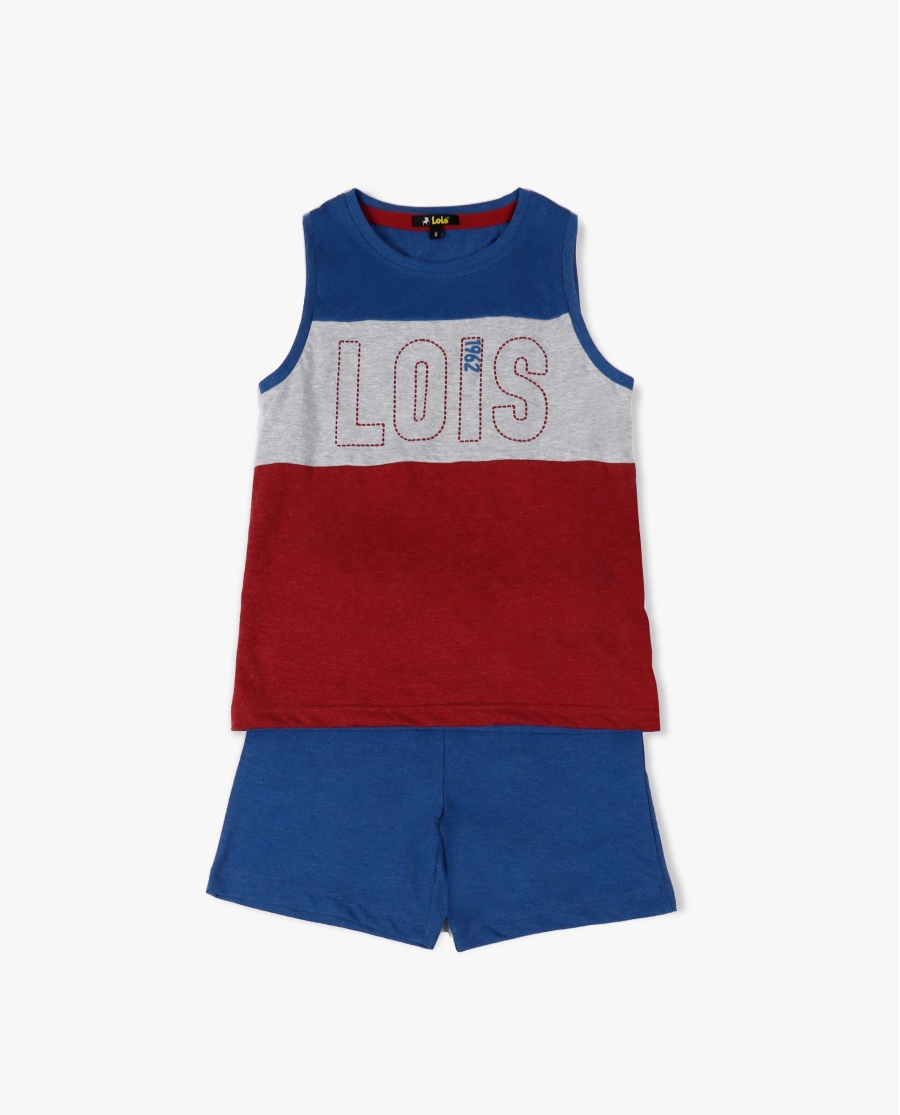 LOIS Pijama Sin Mangas Pieces para Niño AZUL