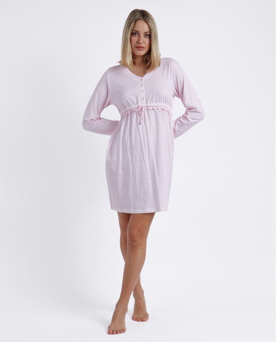ADMAS CLASSIC Camisola Manga Larga Stripes & Dots para Mujer ROSA