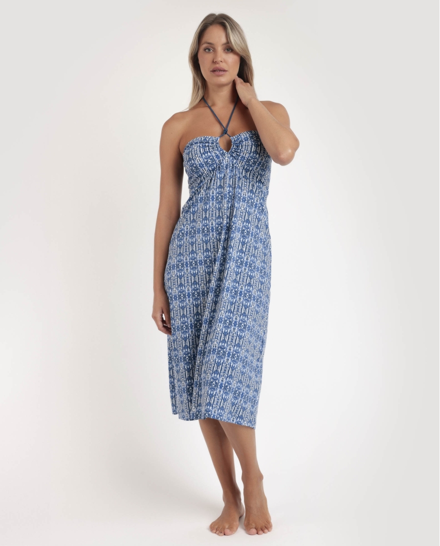 ADMAS Camisola Manga Corta Ibiza Trip para Mujer AZUL