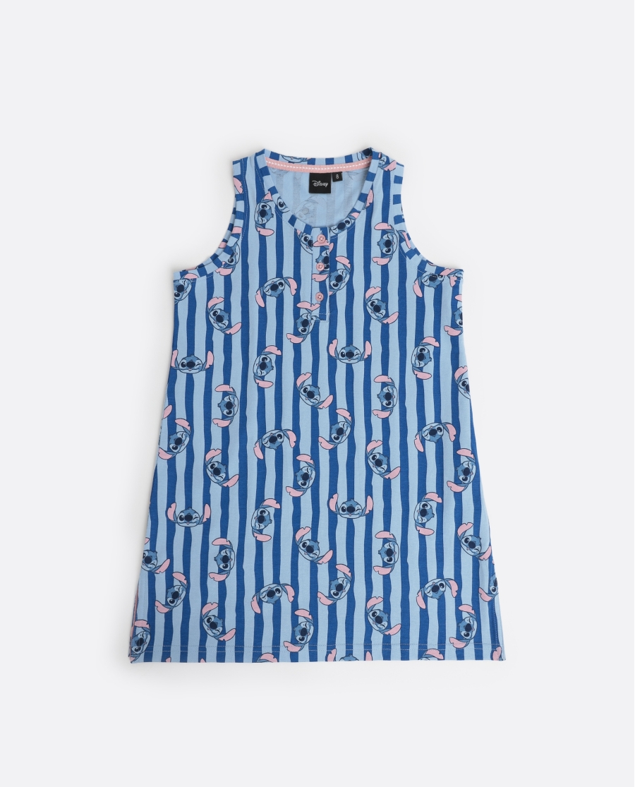 DISNEY Camisola Sin Mangas Stitch Waves para Niña AZUL