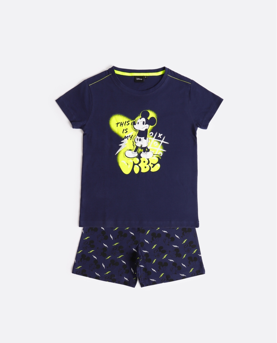 DISNEY Pijama Manga Corta This is my Vibe para Niño MARINO