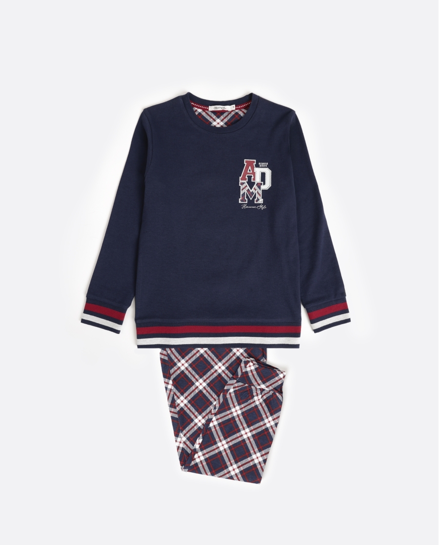 ADMAS Pijama Manga Larga ADM Family para Niño MARINO