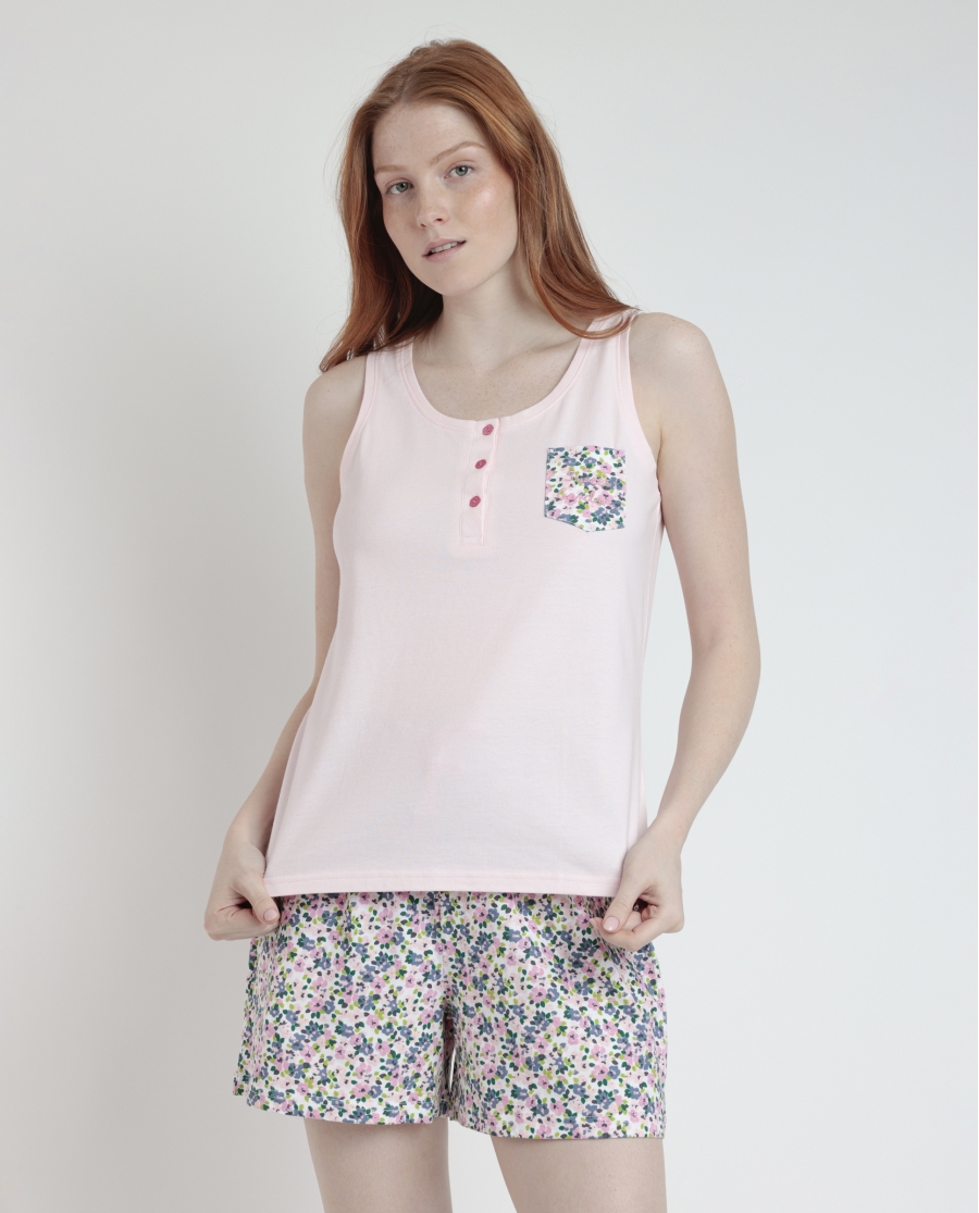 ADMAS Pijama Sin Mangas Sweet Garden para Mujer PETALO
