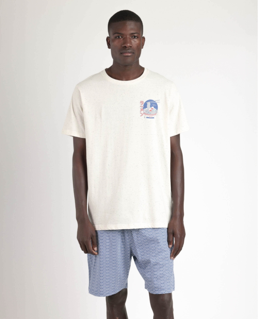 ADMAS Pijama Manga Corta Generals para Hombre BLANCO