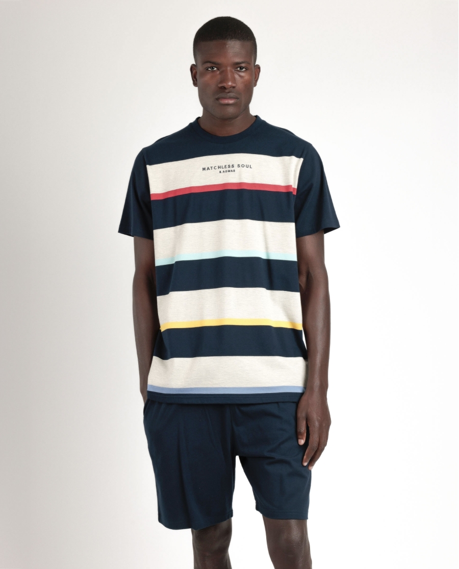ADMAS Pijama Manga Corta Generals para Hombre MARINO