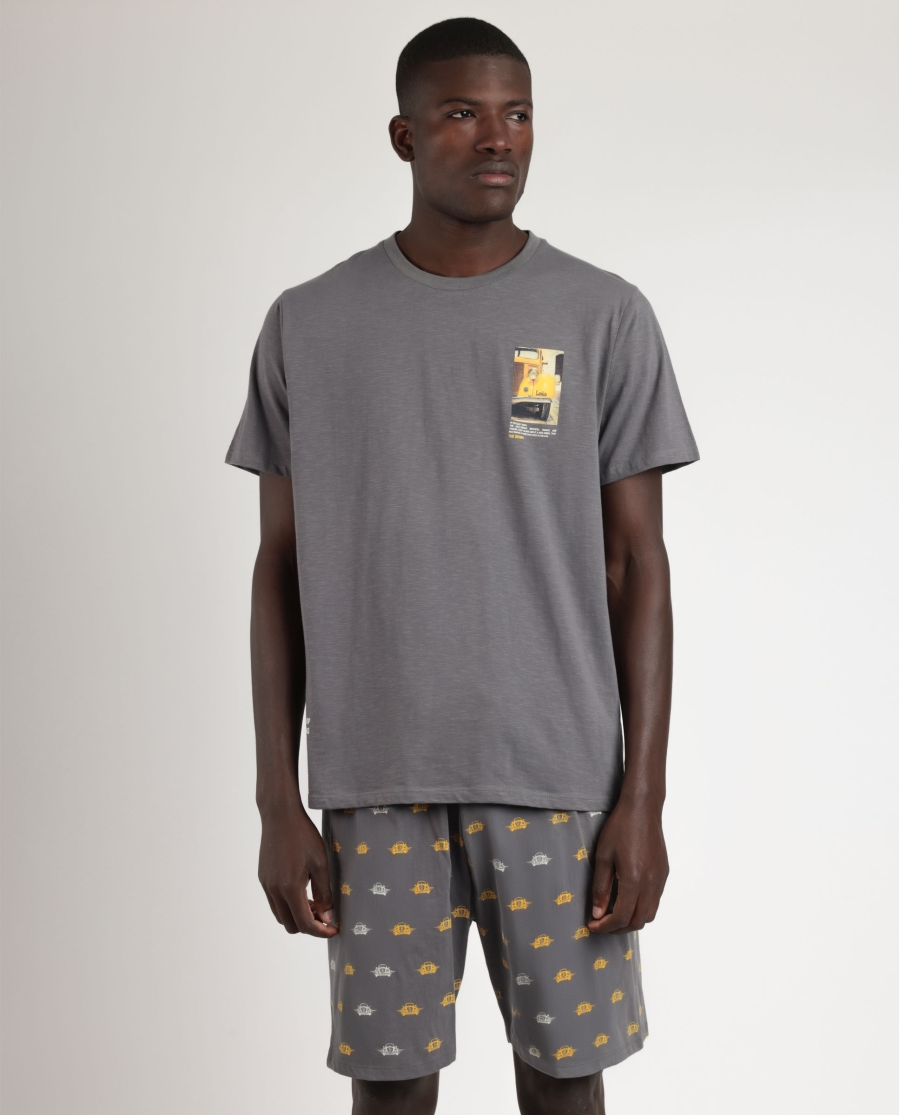 LOIS Pijama Manga Corta Generals para Hombre GRIS
