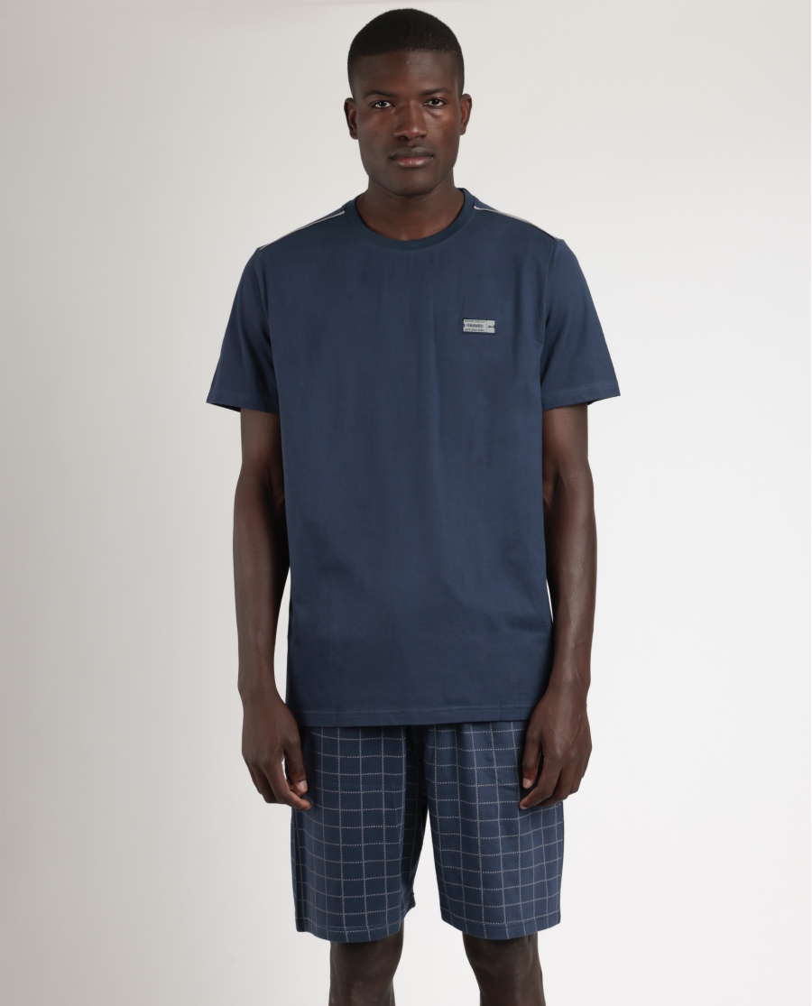 ANTONIO MIRO Pijama Manga Corta Travel 24 para Hombre AZUL