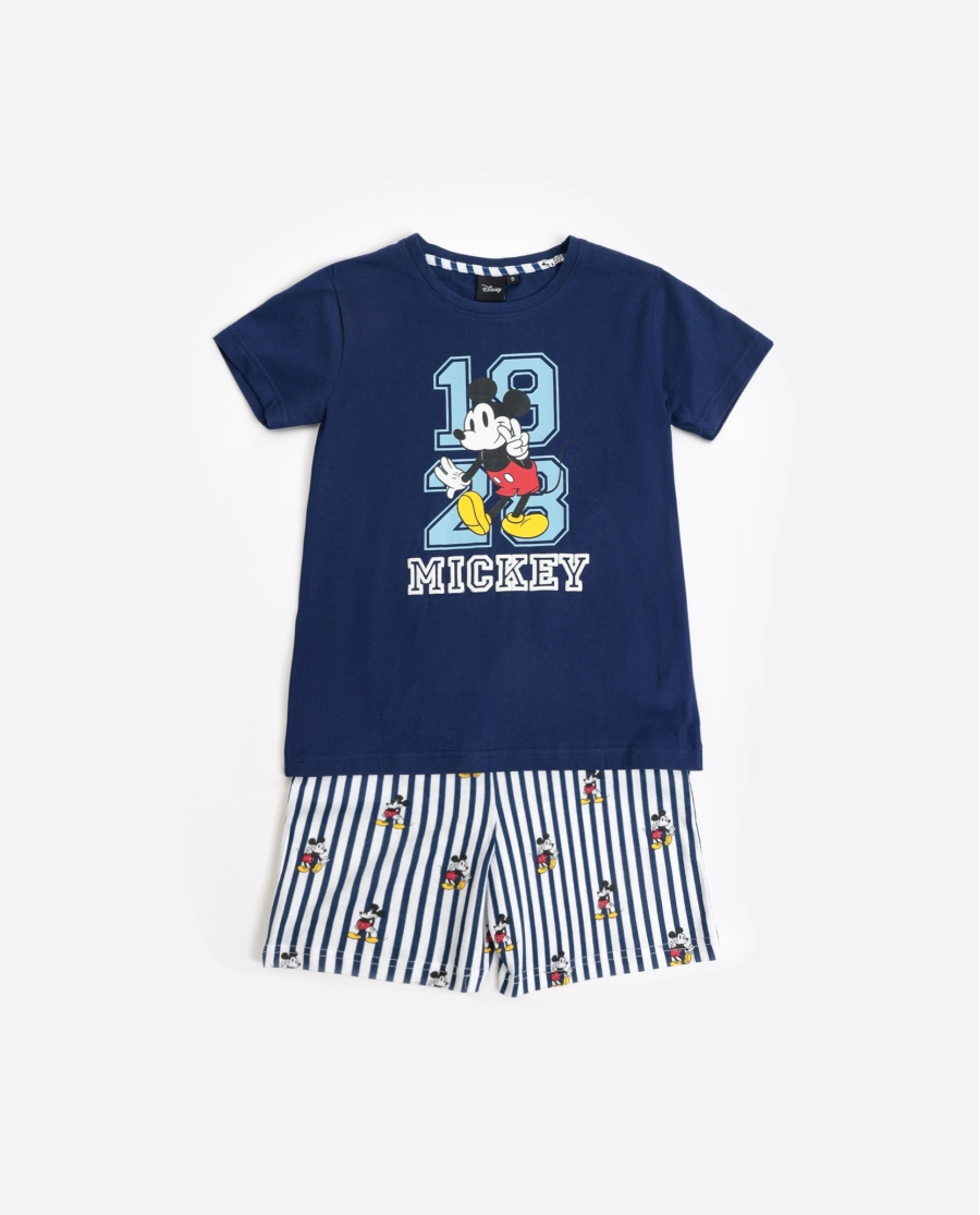 DISNEY Pijama Manga Corta Mickey Ny Summer para Niño AZUL