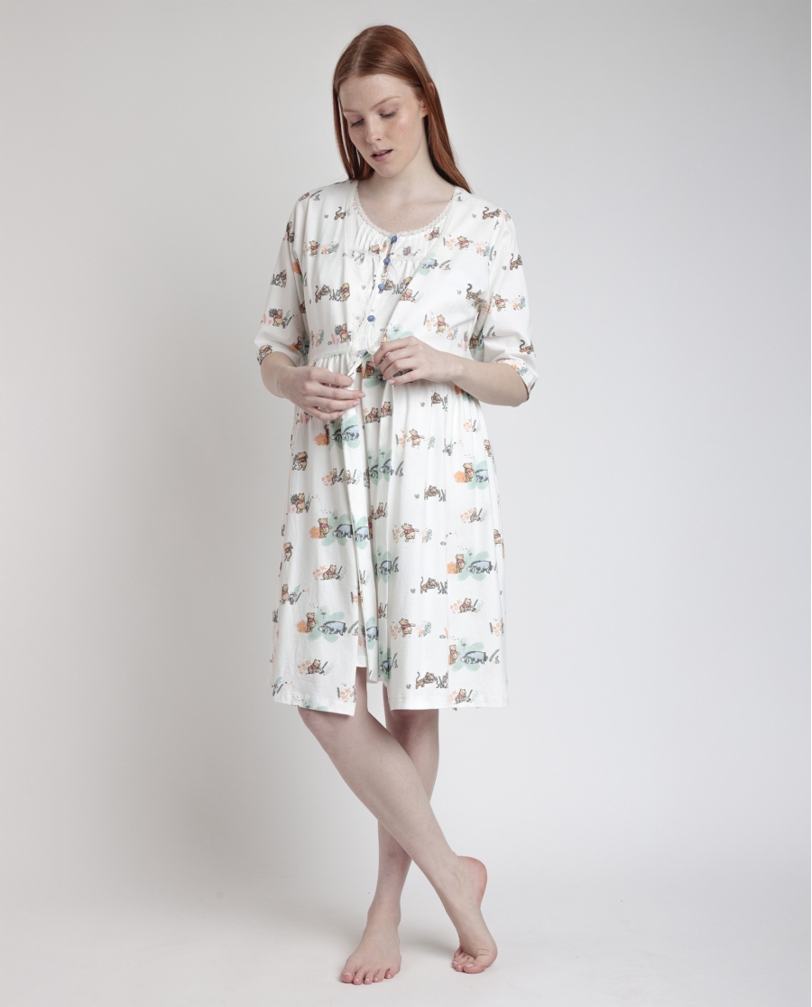 DISNEY Bata Manga Francesa Maternity Just For You para Mujer CRUDO
