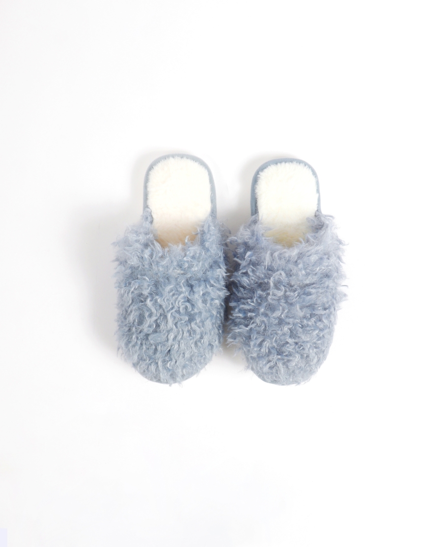 ADMAS Zapatillas De Estar Por Casa Borreguito para Mujer AZUL