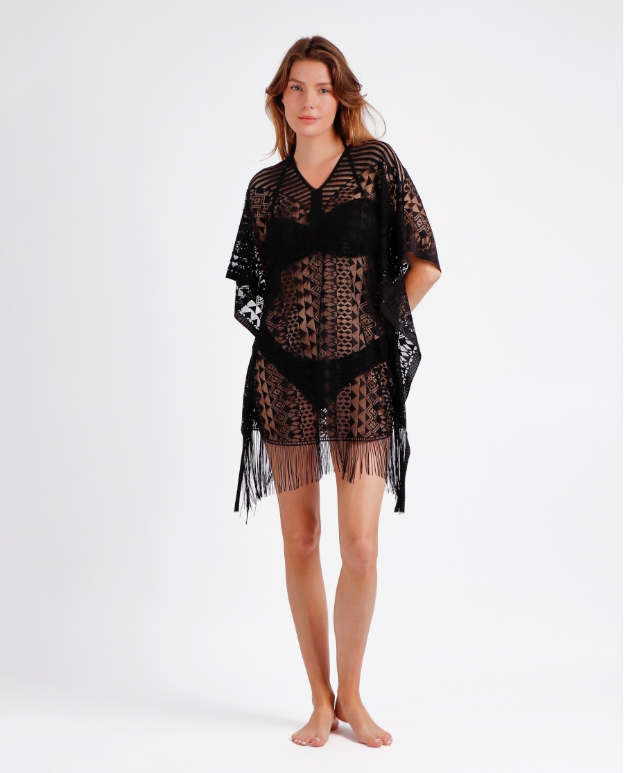 ADMAS Vestido Kaftan Sun para Mujer NEGRO
