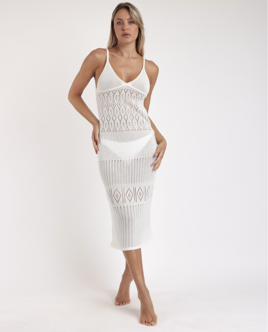 ADMAS Vestido Tirantes Slim para Mujer BLANCO