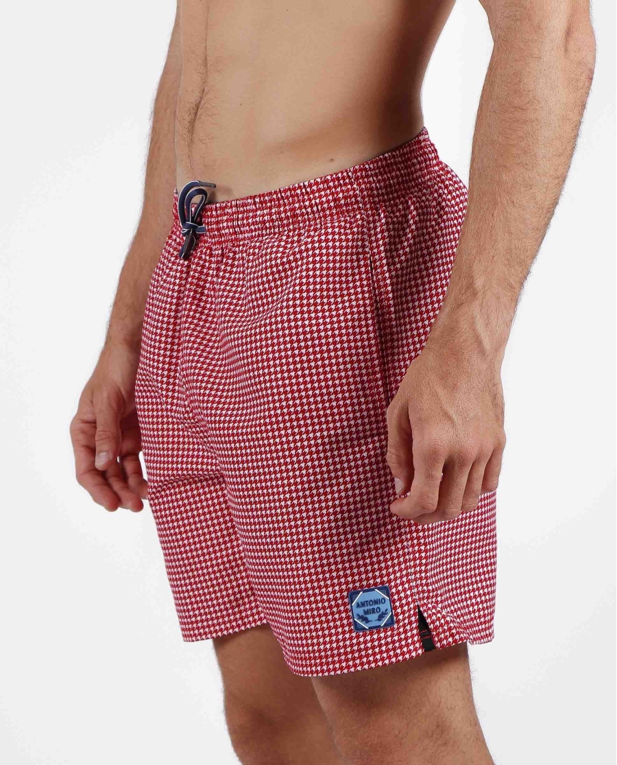 ANTONIO MIRO Bañador Blocks para Hombre ROJO