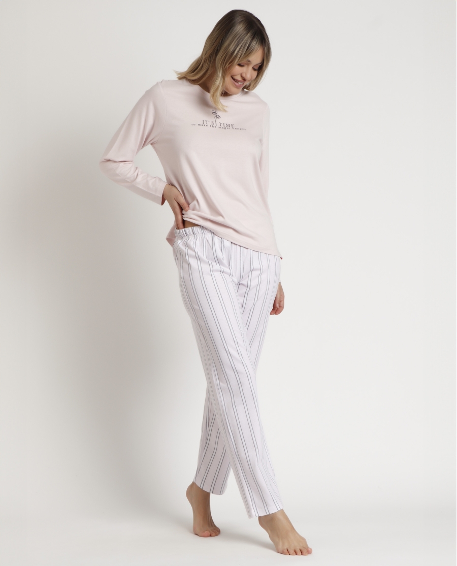 ADMAS CLASSIC Pijama Manga Larga Magic Time para Mujer PETALO