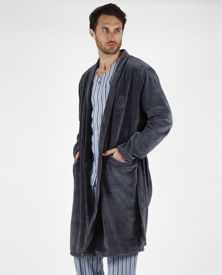 ADMAS CLASSIC Bata Manga Larga Every Stripe para Hombre MARINO