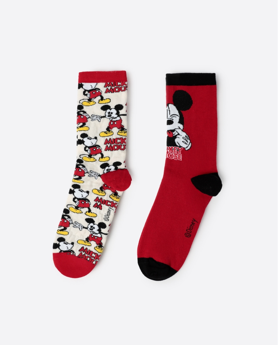 DISNEY Calcetín de Caña Normal Best Mickey para Mujer, (Caja de 6 pares) SURTIDO