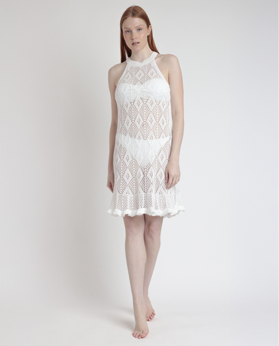 ADMAS Vestido Sin Mangas Happy para Mujer BLANCO