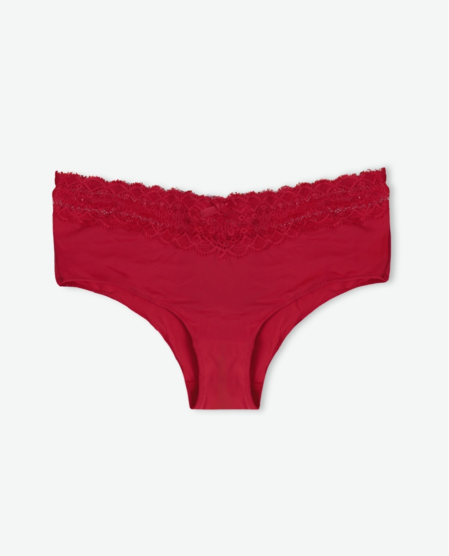 ADMAS Braga Culotte Basic con Envase Regalo para Mujer, (Caja de 6 unidades) ROJO