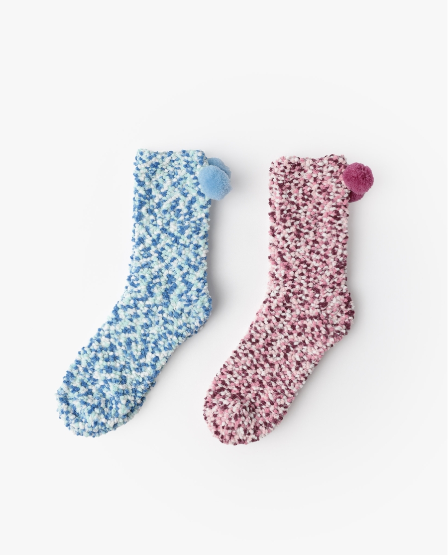 ADMAS Calcetín de Caña Normal Chenille para Mujer, (Caja de 6 pares) SURTIDO