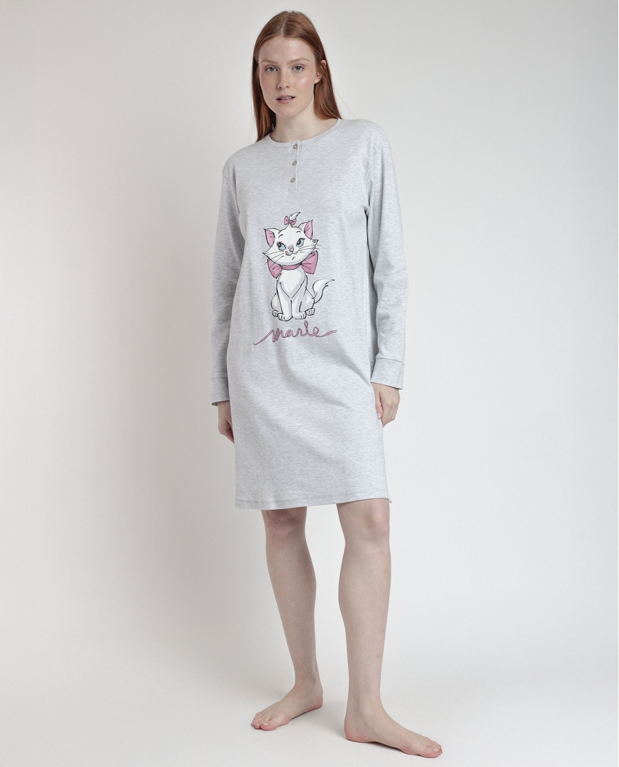 DISNEY Camisola Manga Larga Tapeta Marie para Mujer GRIS JASPE