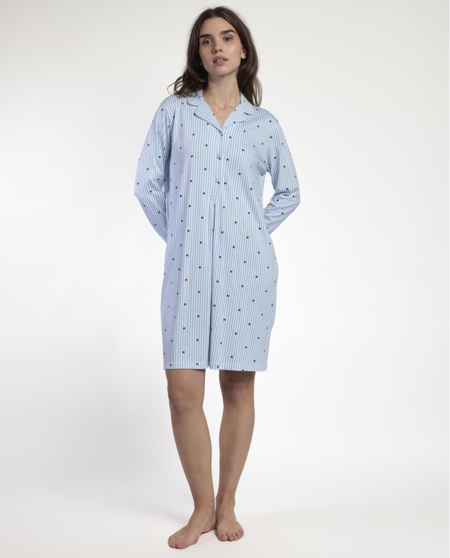 ADMAS CLASSIC Camisola Manga Larga Tapeta Stripes And Stars para Mujer AZUL