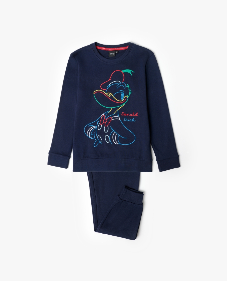 DISNEY Pijama Manga Larga Donald Ok para Niño MARINO