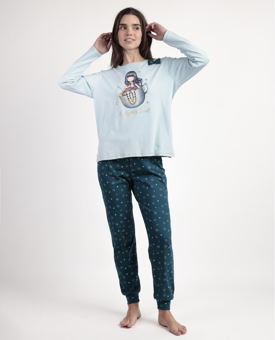 SANTORO GORJUSS Pijama Manga Larga A Night´S Quest para Mujer AZUL