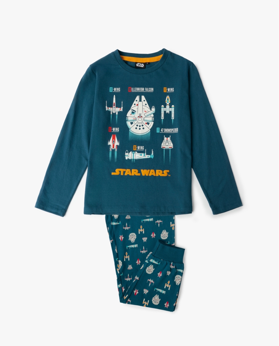 STAR WARS Pijama Manga Larga Spaceships para Niño OCEANO