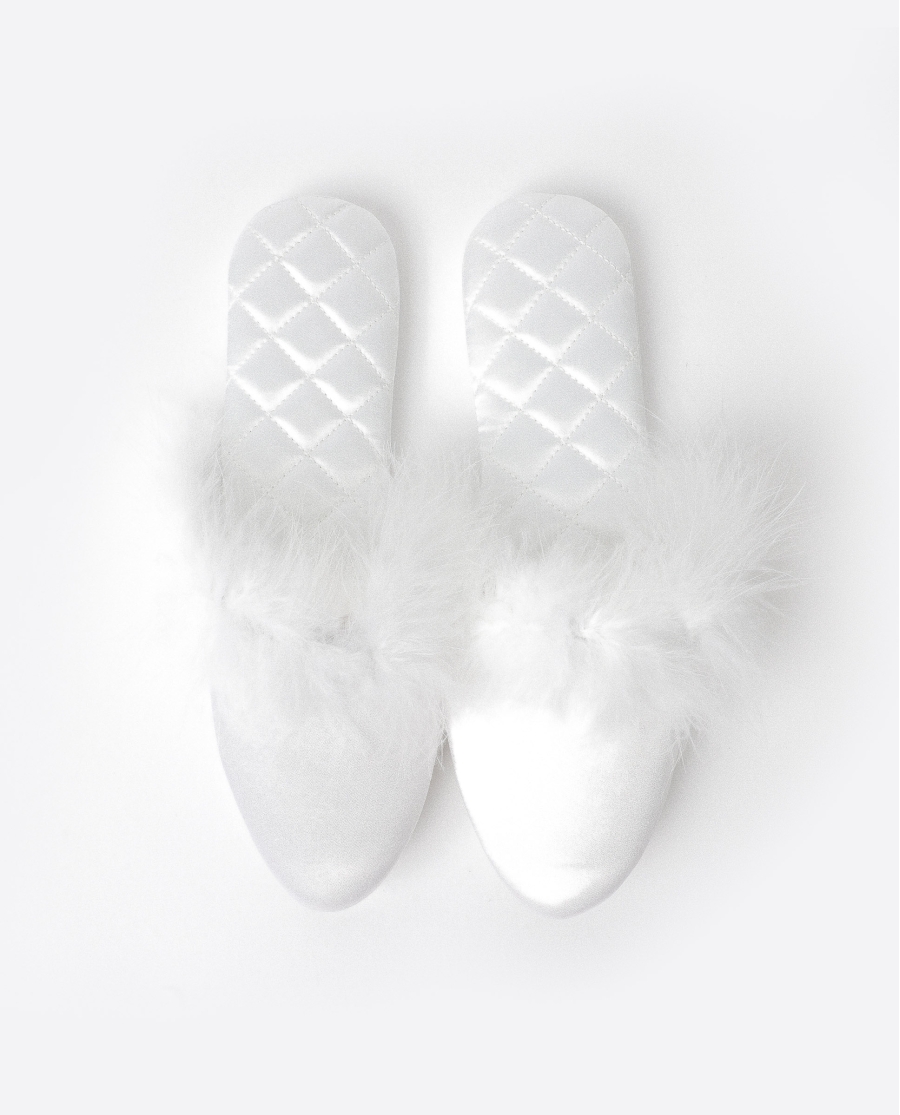 ADMAS Zapatillas de Novia de Satén Pluma para Mujer (Caja 6 unidades) SURTIDO