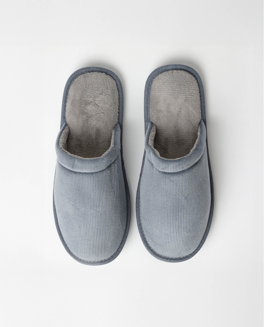 ADMAS Zapatillas De Estar Por Casa Pana para Hombre, (Caja 6 unidades) GRIS