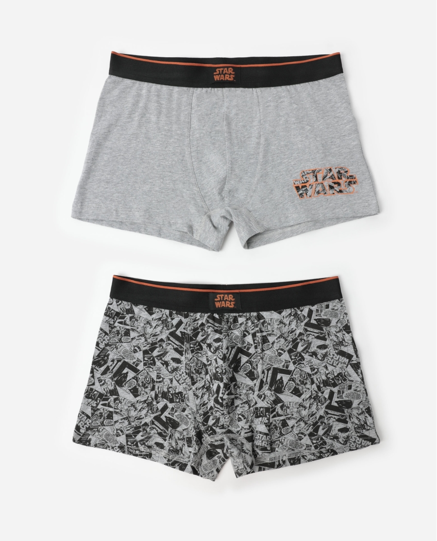 STAR WARS Calzoncillo/Boxer Comic B&W  para Hombre, (Caja de 2 unidades) PACK FANTASIA