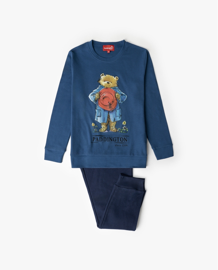 PADDINGTON Pijama Manga Larga Watercolor para Niño AZUL